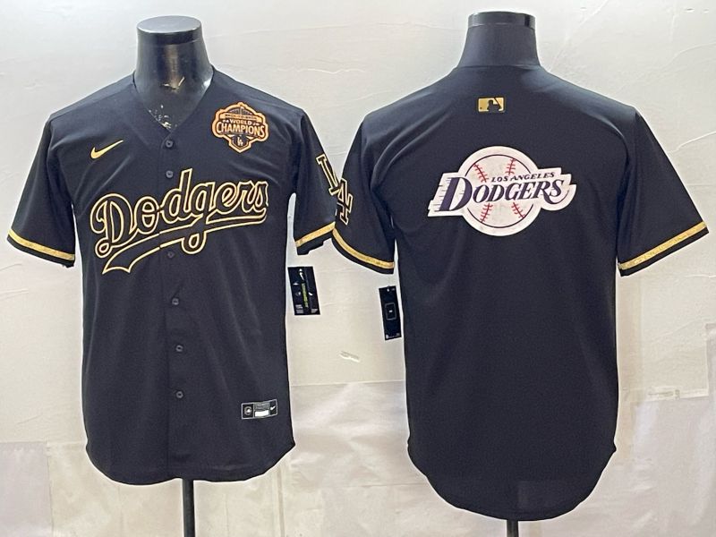 2026 Men Nike Los Angeles Dodgers Blank black gold Game MLB Jersey 0033->los angeles dodgers->MLB Jersey